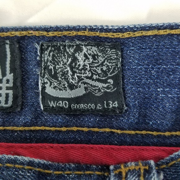 Heritage America Jeans Mens 40x34 Actual W40xL32 Vndls 1776 Destroyed Blue Denim - Picture 9 of 16